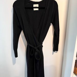 Abercrombie and Fitch black wrap dress in size medium.